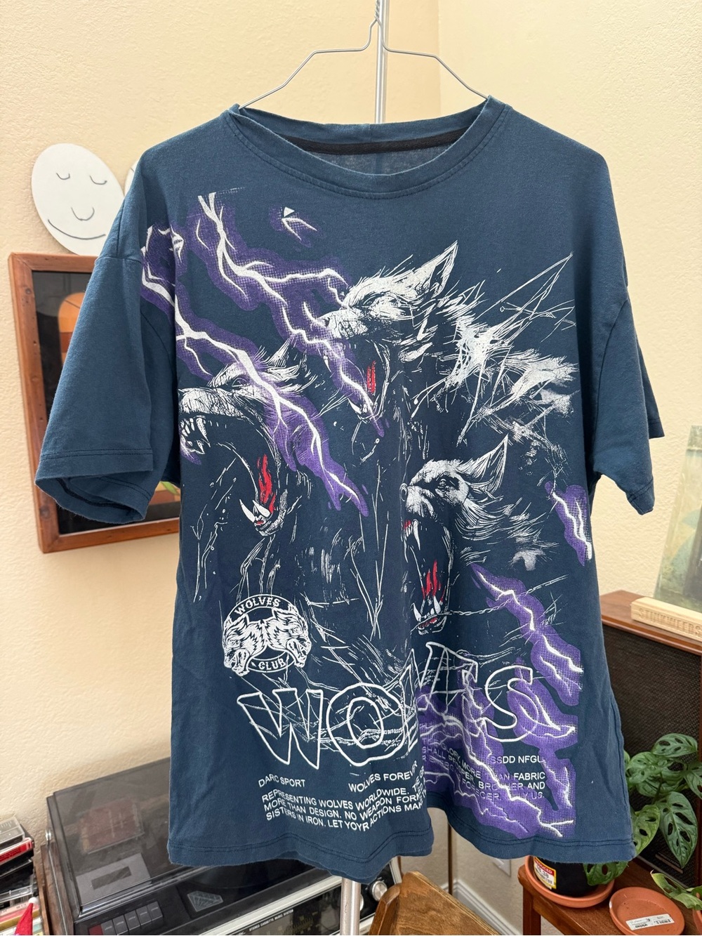 Wolves Graphic Tee - Navy Blue